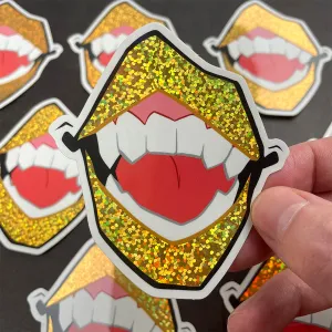 Glitter Smile Holographic Sticker