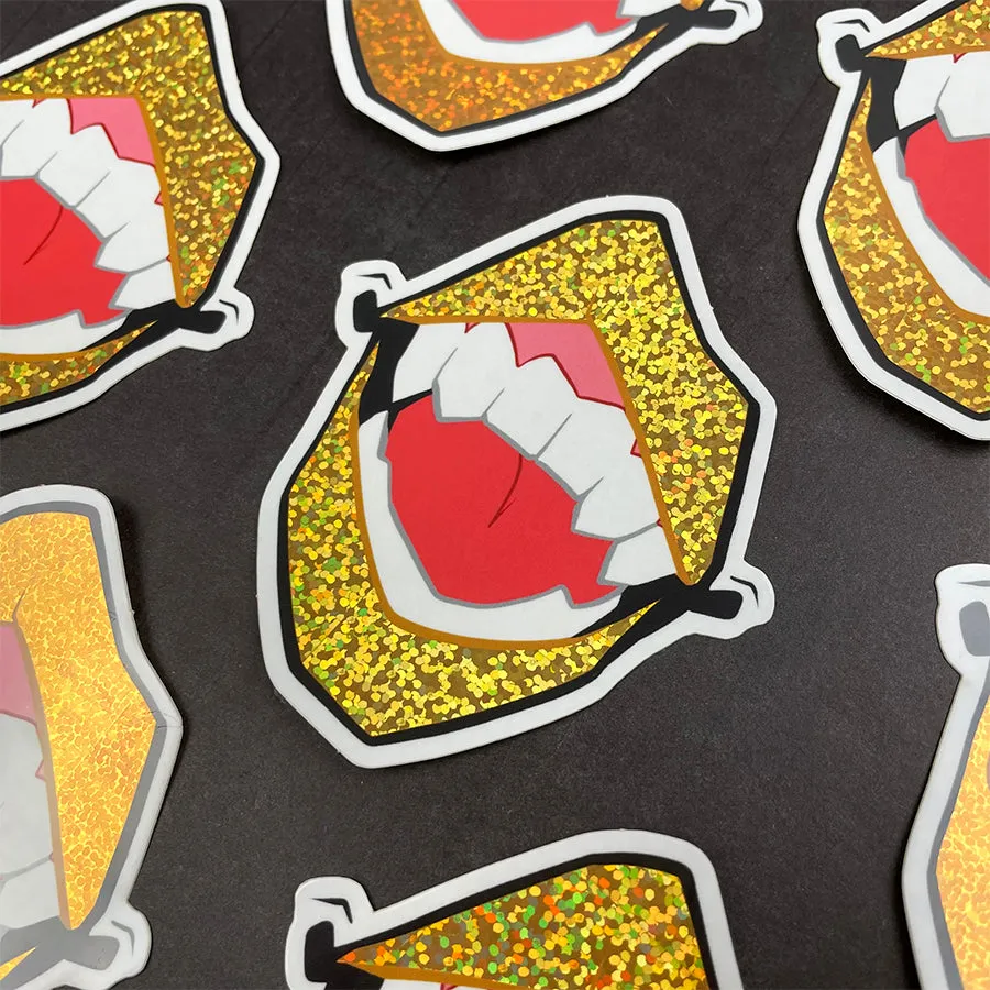 Glitter Smile Holographic Sticker