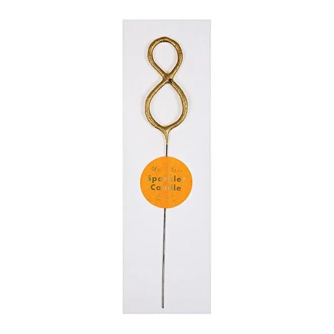 Gold Sparkler 8 Candle