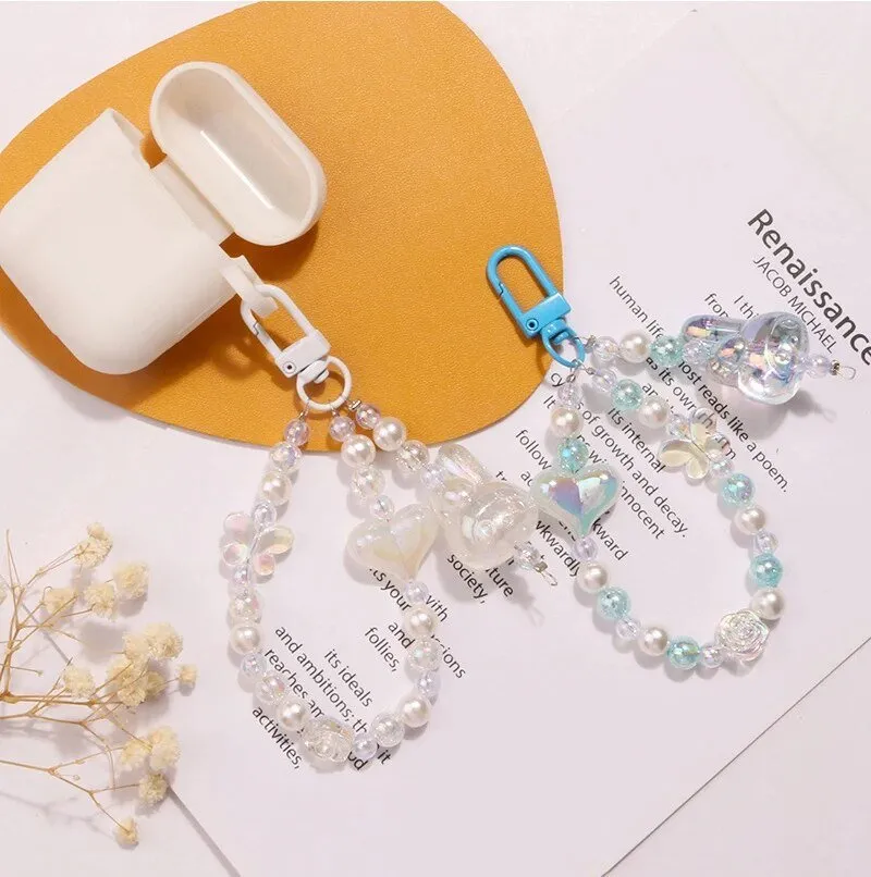 Kawaii Glitter Bead Keychain