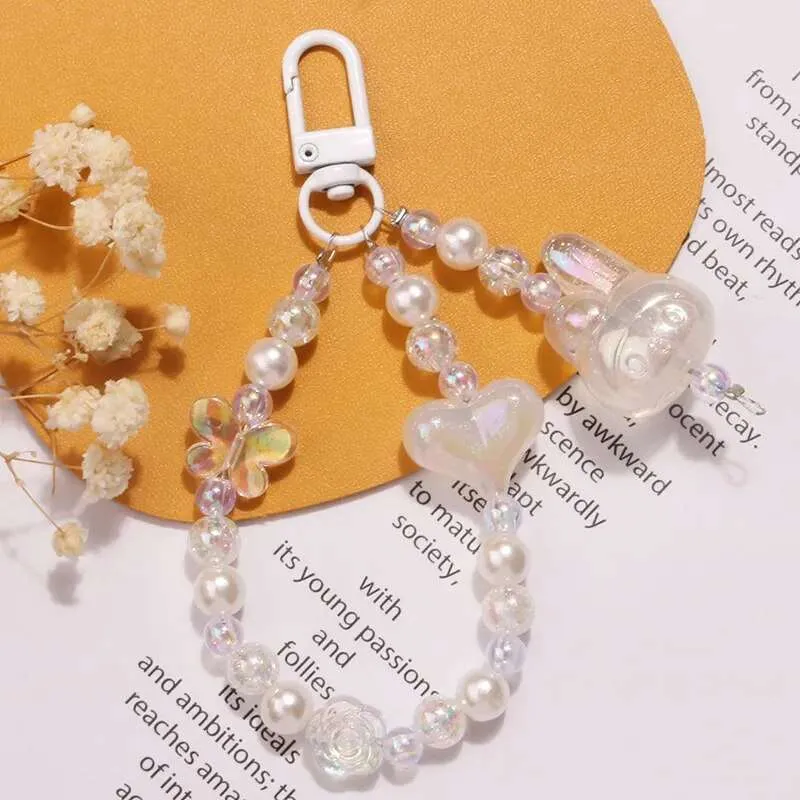 Kawaii Glitter Bead Keychain