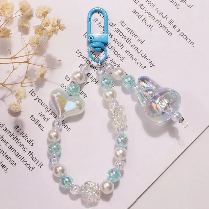 Kawaii Glitter Bead Keychain
