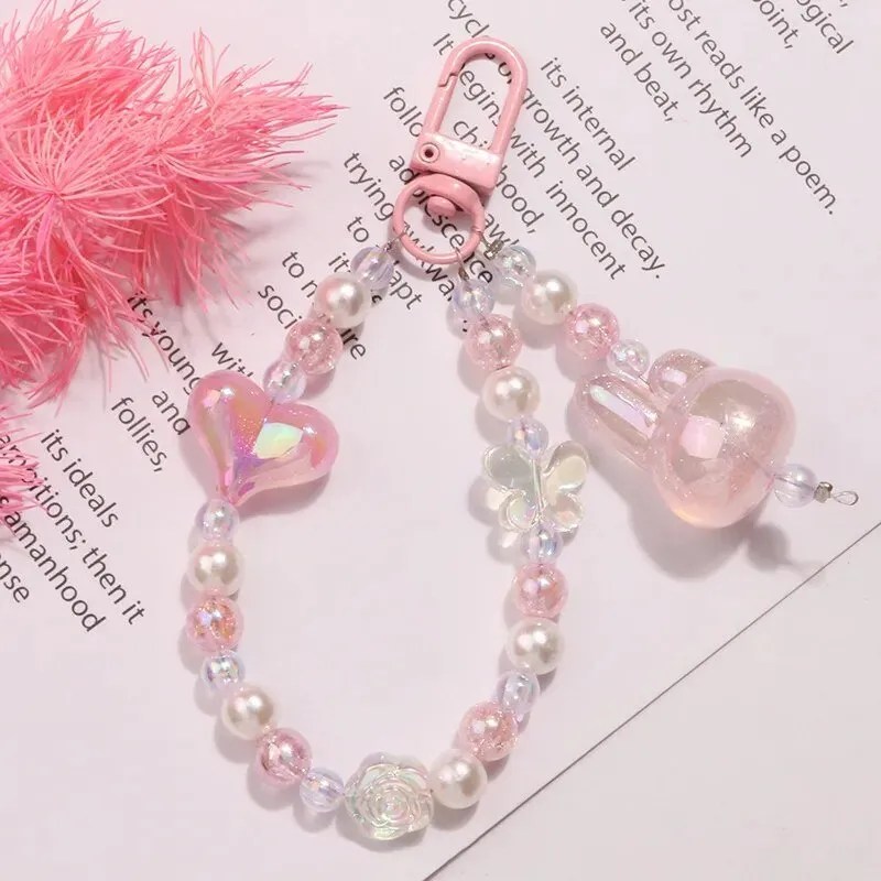 Kawaii Glitter Bead Keychain