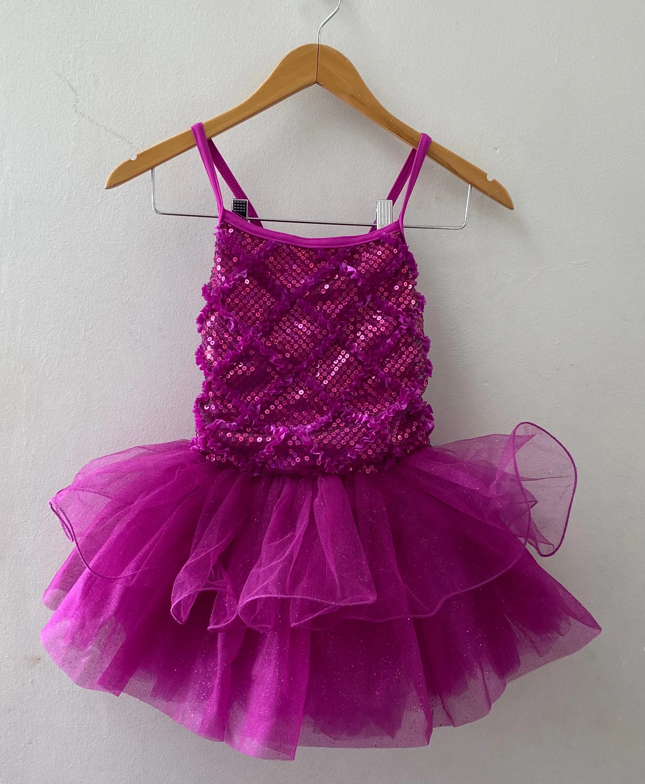 Magenta Glittery Tutu Dress