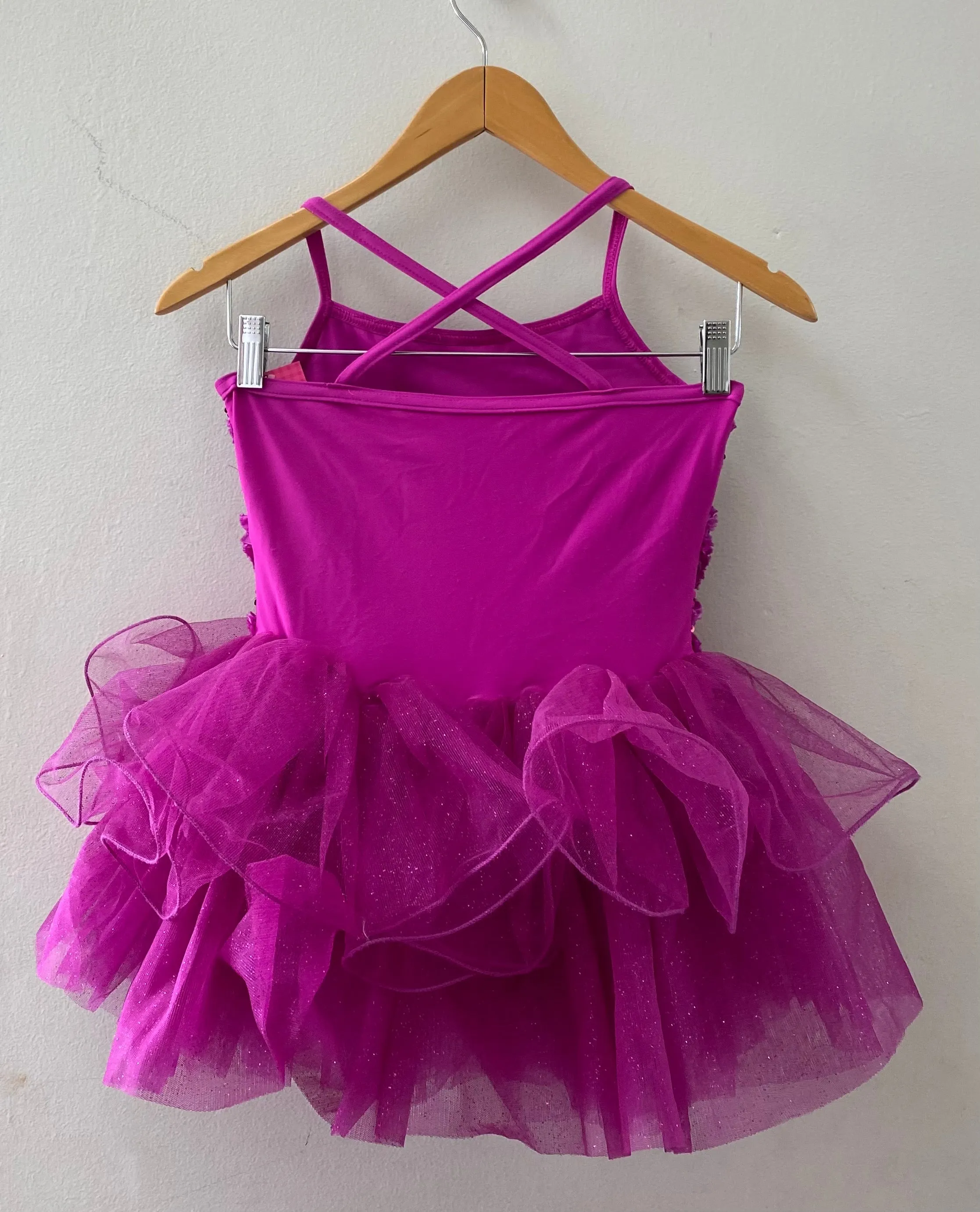Magenta Glittery Tutu Dress