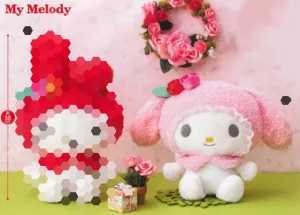 My Melody Double Pink Rose Glittery Plush 25cm Japan 2015