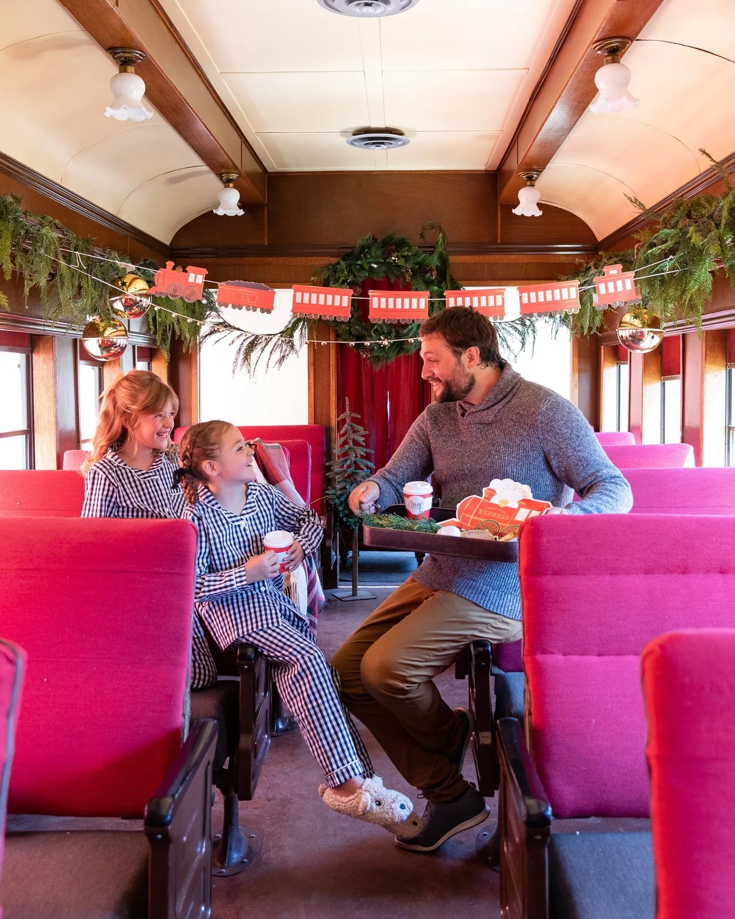 North Pole Express Train Shaped Plates