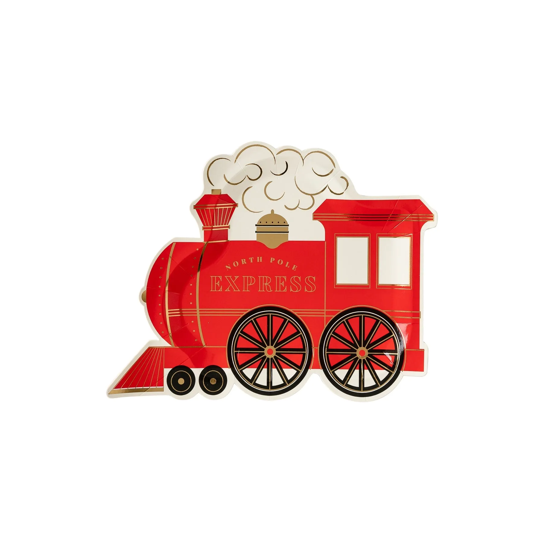 North Pole Express Train Shaped Plates