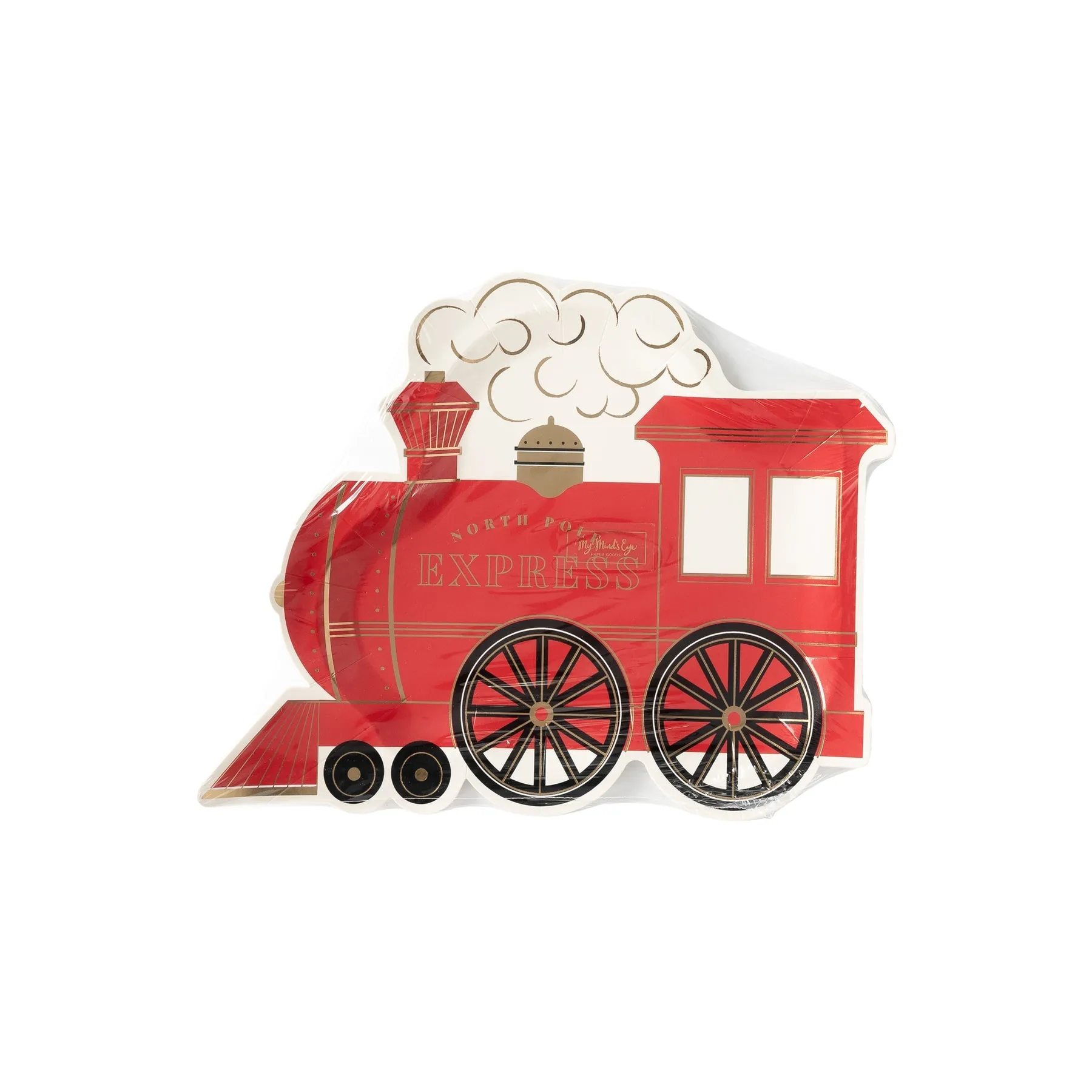 North Pole Express Train Shaped Plates