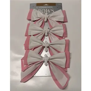 Pink Cross Glitter Bows