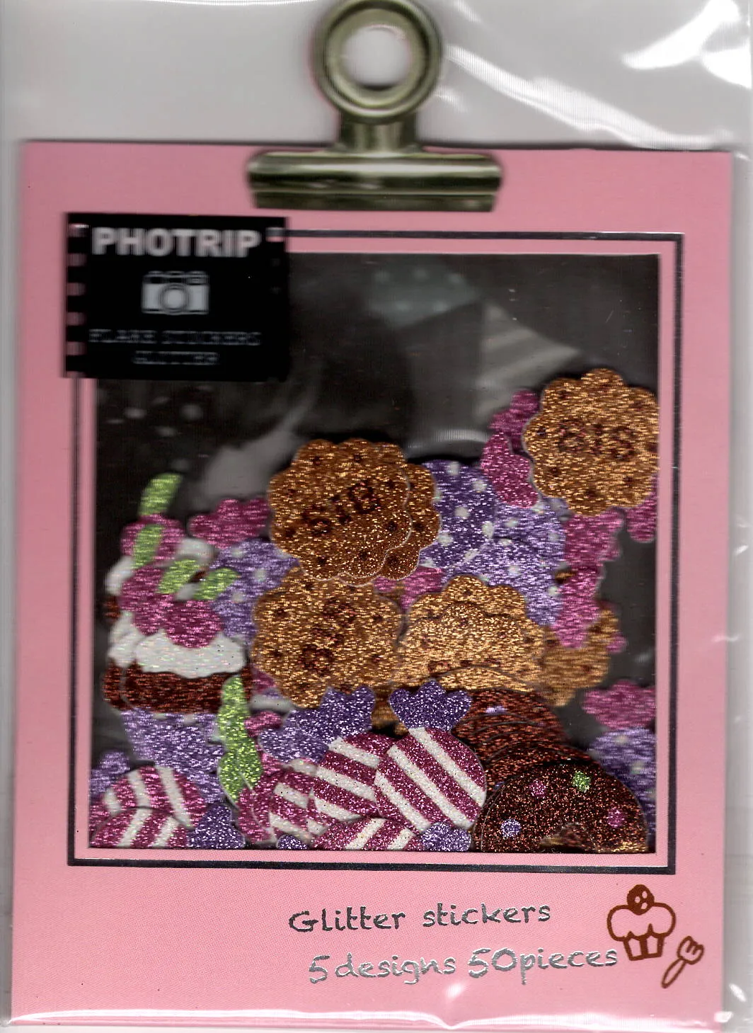 Q-Lia Vintage Desserts Rare Glittery Sticker Sack