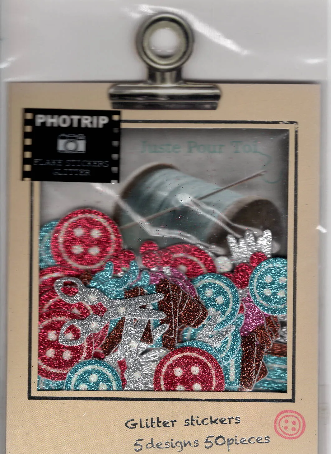 Q-Lia Vintage Sewing Rare Glittery Sticker Sack