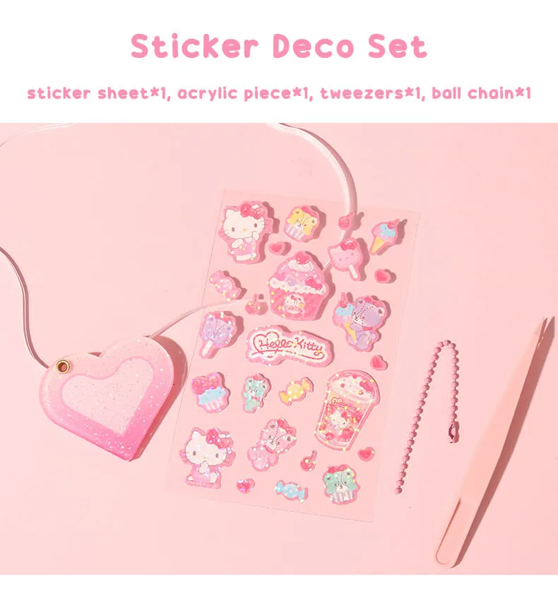 Sanrio Glittery Sticker Deco Set