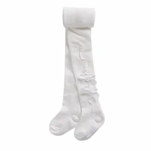 Shirring Ribbon White Tights