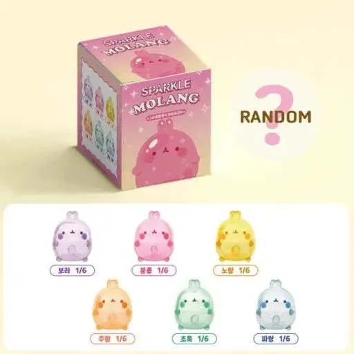 Sparkle Molang Random Figure Blind Box Cute Glitter Edition