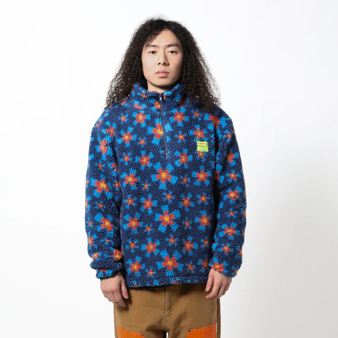 STARBURST SHERPA PRINT 1/4 ZIP