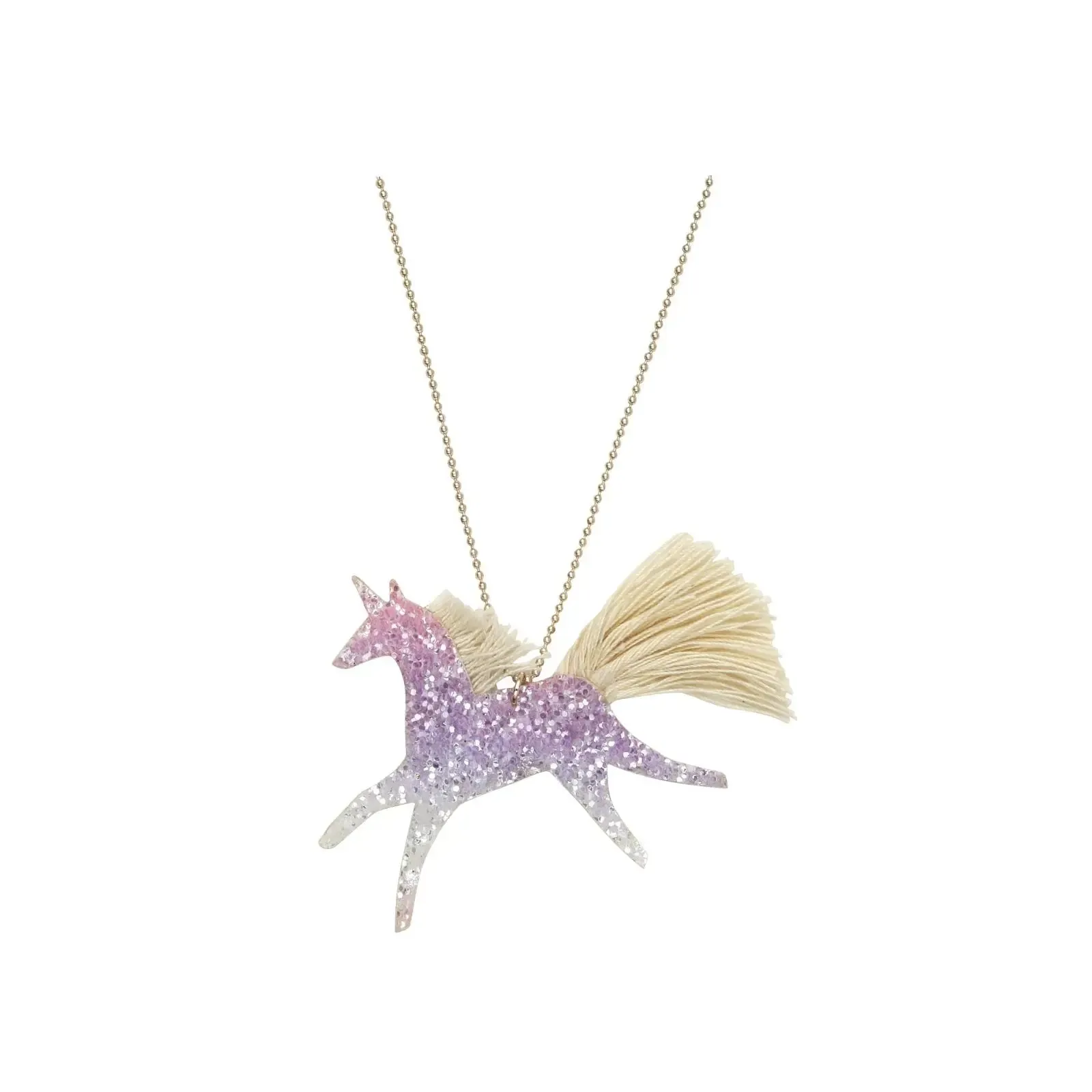 Unicorn glittered necklace