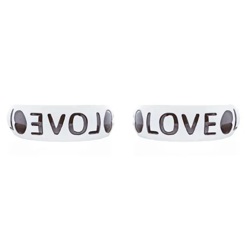 Woman Fashion Lucite Hoop Earrings Love Heart White