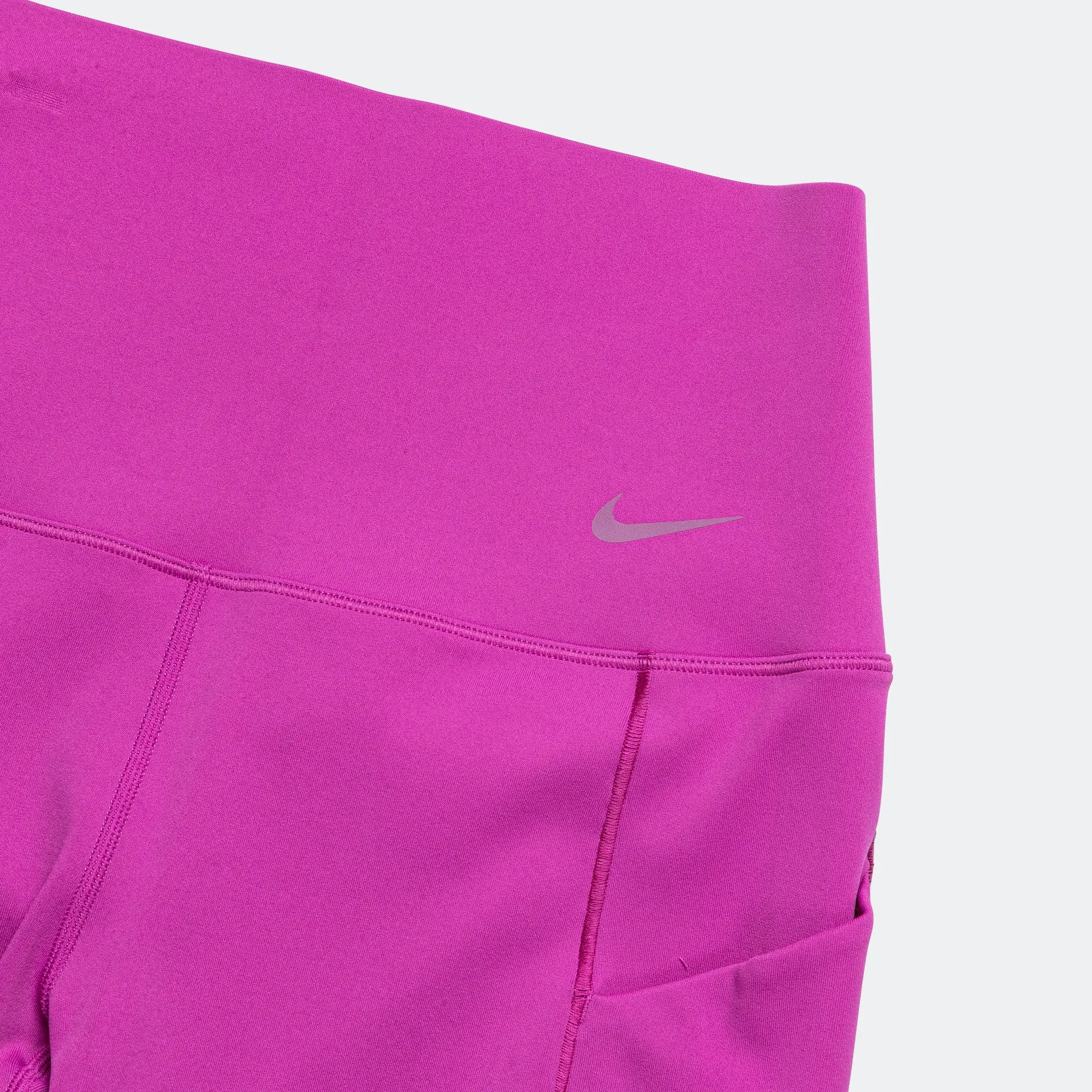 Women's Medium-Support High-Waisted 8" Tights w/ Pockets - Hot Fuchsia